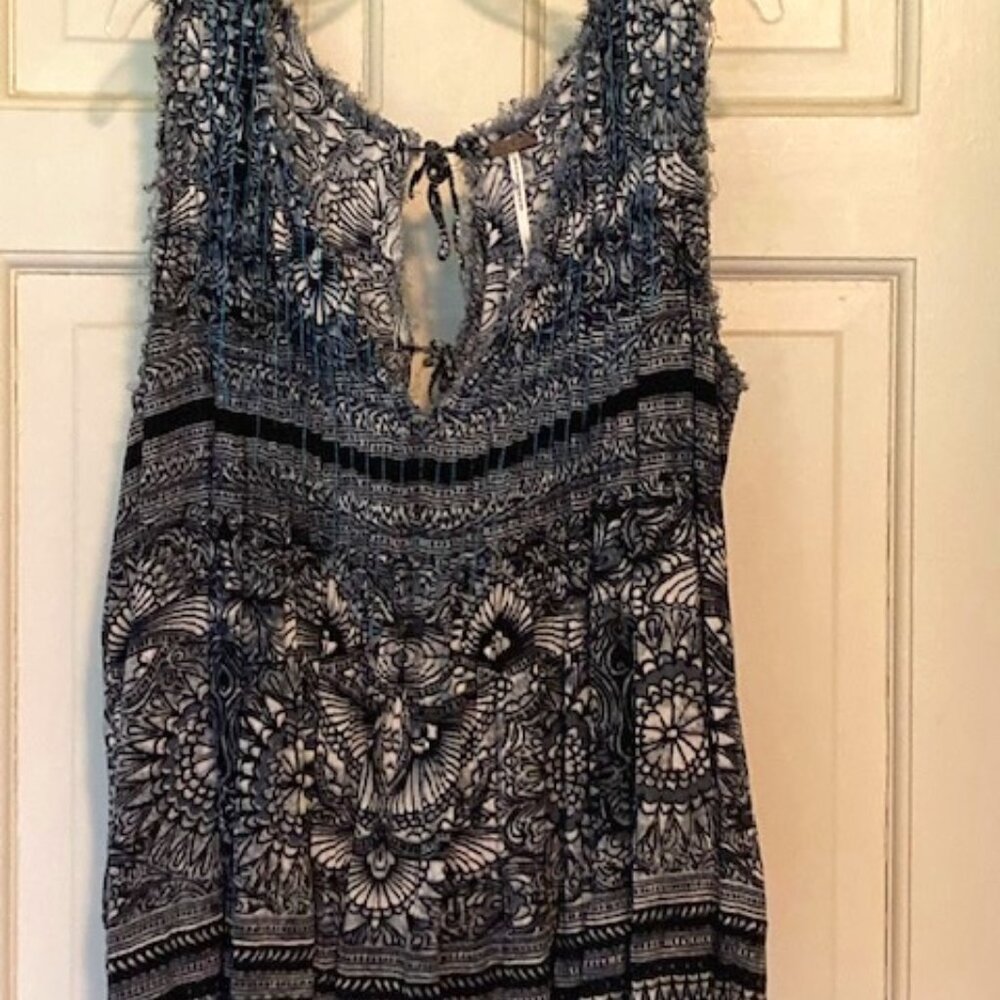 Free people rough cut rayon tank top size S